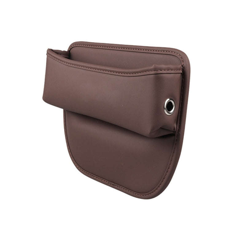 Multifunctional Car Seat Crevice Storage Box, Pattern: No Logo(Mocha brown)