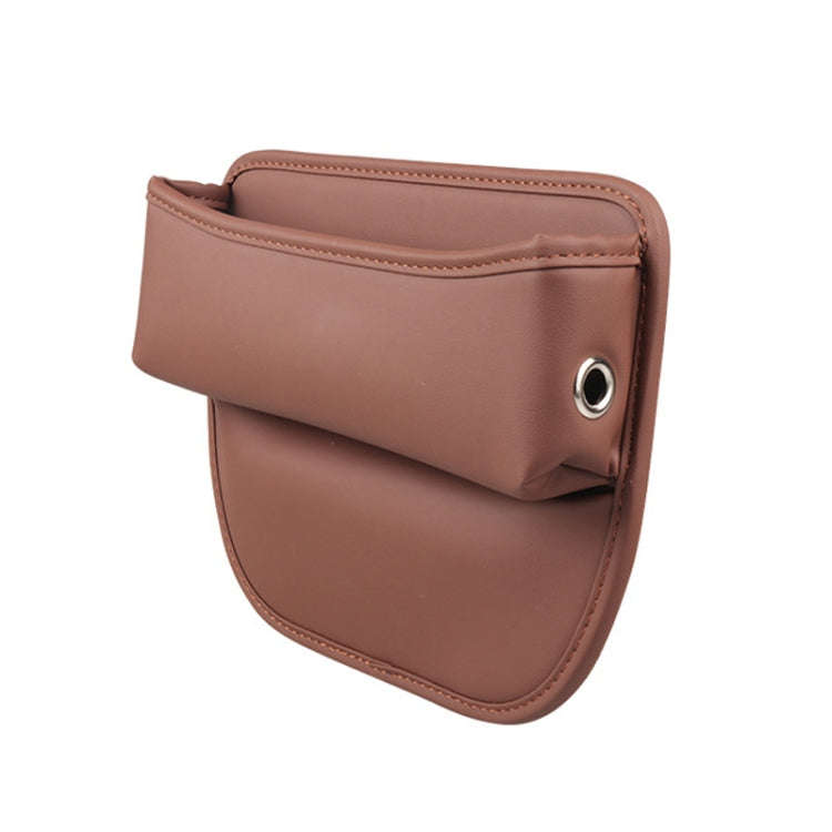 Multifunctional Car Seat Crevice Storage Box, Pattern: No Logo(Saddling brown)