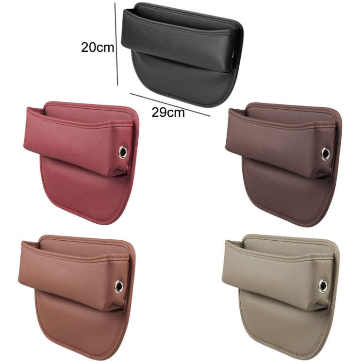 Multifunctional Car Seat Crevice Storage Box, Pattern: No Logo(Mocha brown)