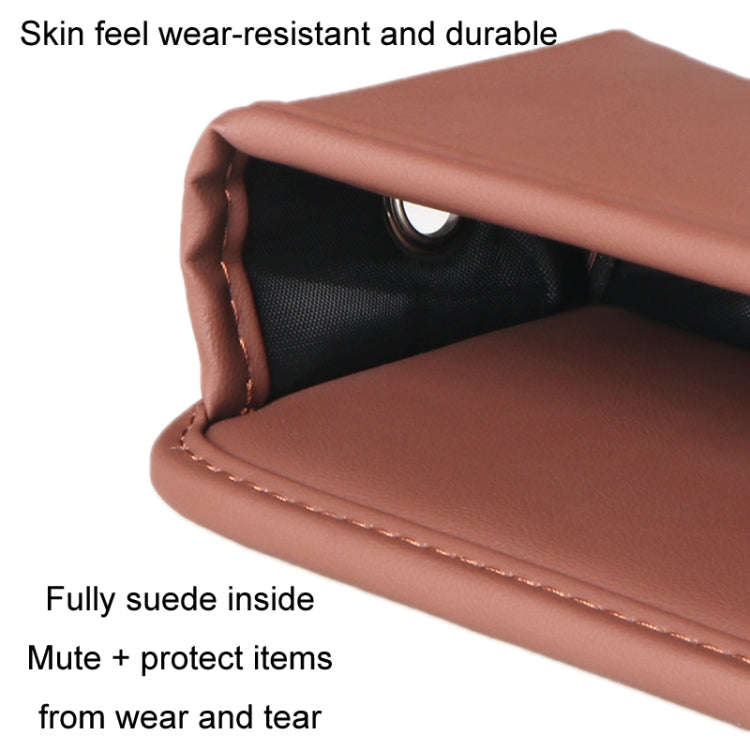 Multifunctional Car Seat Crevice Storage Box, Pattern: No Logo(Mocha brown)