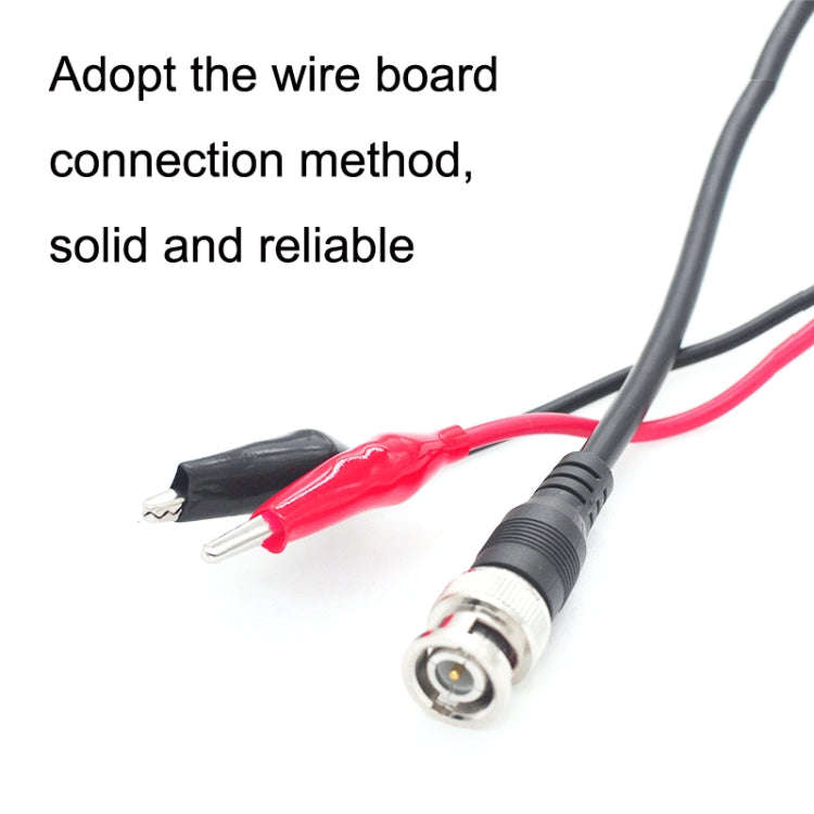 2pcs BNC To 2 x Crocodile Clips Double Head Coaxial Cable Video Cable, Length: 2m
