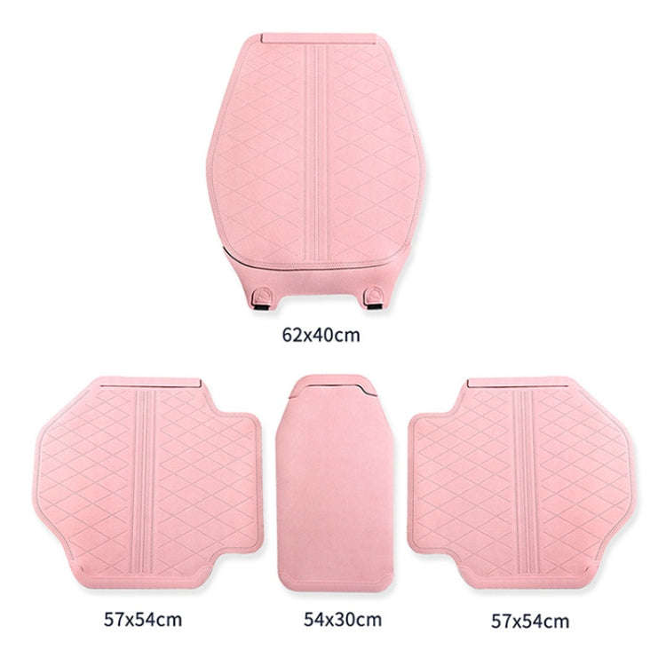 Flip-fur Car Cushion Breathable Ventilation Cushion for Four Seasons, Style: Front Cushion(Red)