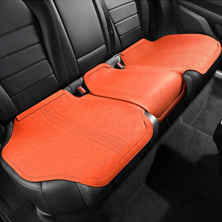 Flip-fur Car Cushion Breathable Ventilation Cushion for Four Seasons, Style: Long Rear Cushion(Or...