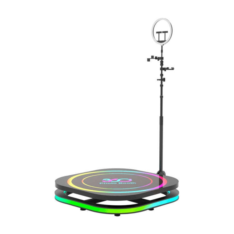 70cm Square 360 Photo Booth Electric Rotating Small Stage For Parties and Weddings