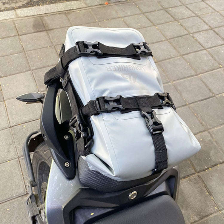 LONGHIKER Motorcycle Quick Release Waterproof Bumper Side Bag(Gray)
