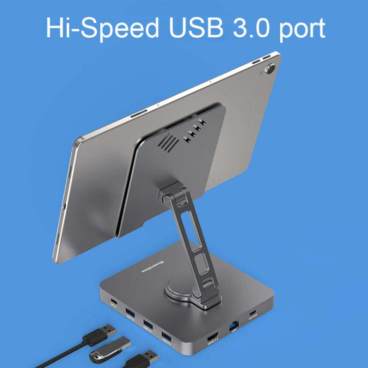 Blueendless 4K HD 60Hz Type-C/USB-C Expansion Dock Mobile Phone Tablet Holder , Spec: 10 in 1