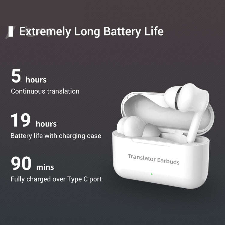 M6 Multi-country Mutual Translation Smart Bluetooth Translation Earphone Supports 127 Languages(W...