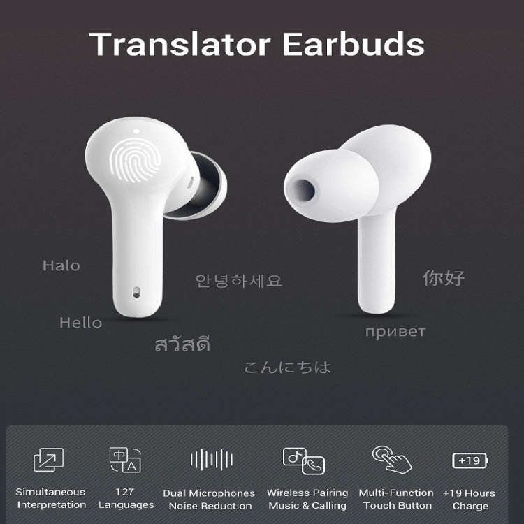 M6 Multi-country Mutual Translation Smart Bluetooth Translation Earphone Supports 127 Languages(W...