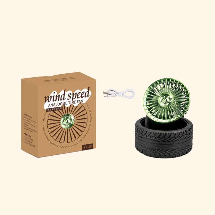 KD195 Electroplating Modification Small Fan Retro Wheel Fan(Green)