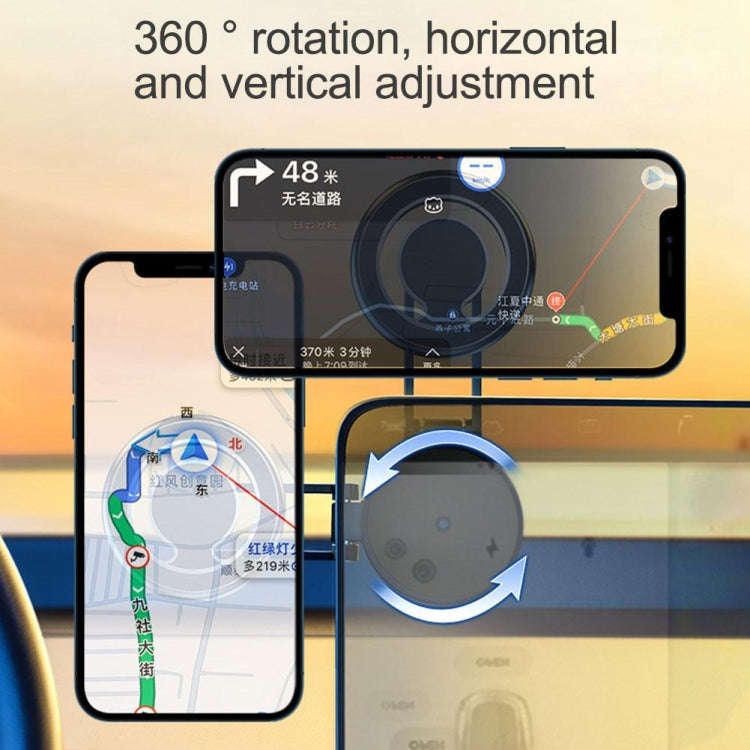D27 Car Magnetic Telescopic Folding Navigation Mobile Phone Holder(Black)