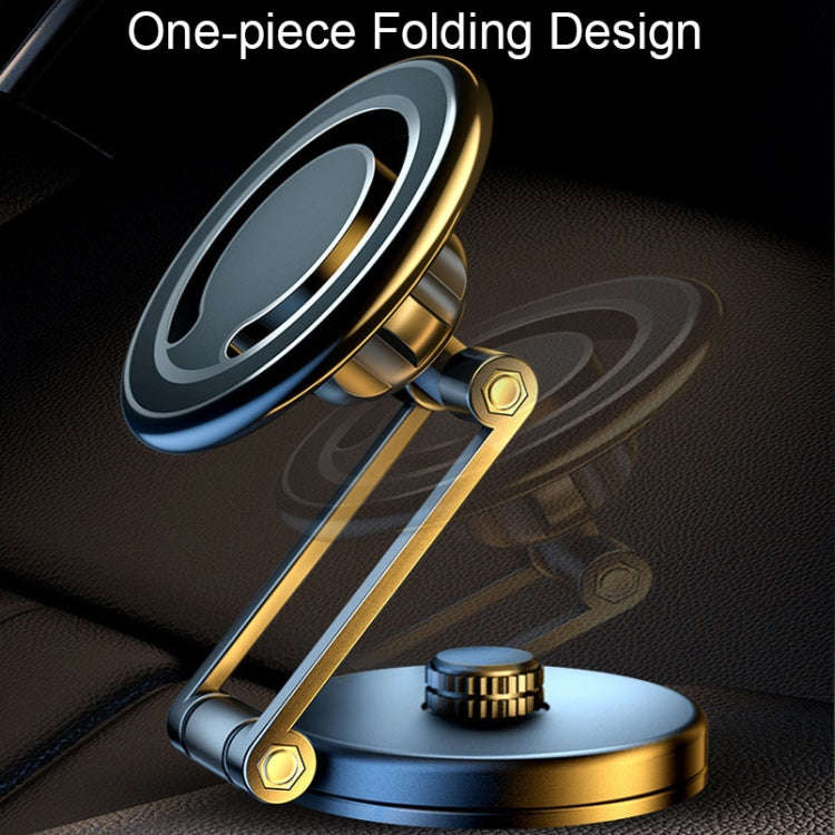 D27 Car Magnetic Telescopic Folding Navigation Mobile Phone Holder(Silver)