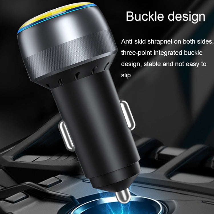 IBD355-1UC 18W+45W Smart Car Charger Dual-port Metal Phone Fast Charger(QC3.0+PD 3.0)