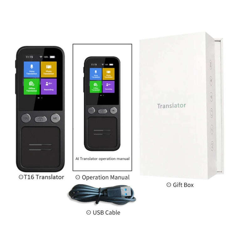 T16 Smart AI Translation Travel Translator Supports 138 Language Mutual Translation 14 Offline Tr...
