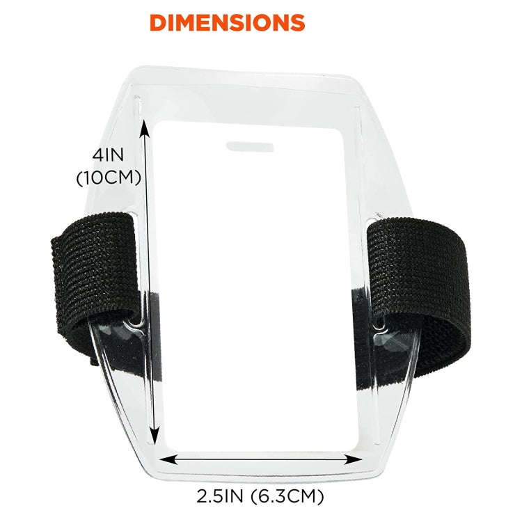 PVC Soft Plastic Card Holder Polyester Reflective Wristband Badge Card Holder Arm Adjustable ID B...