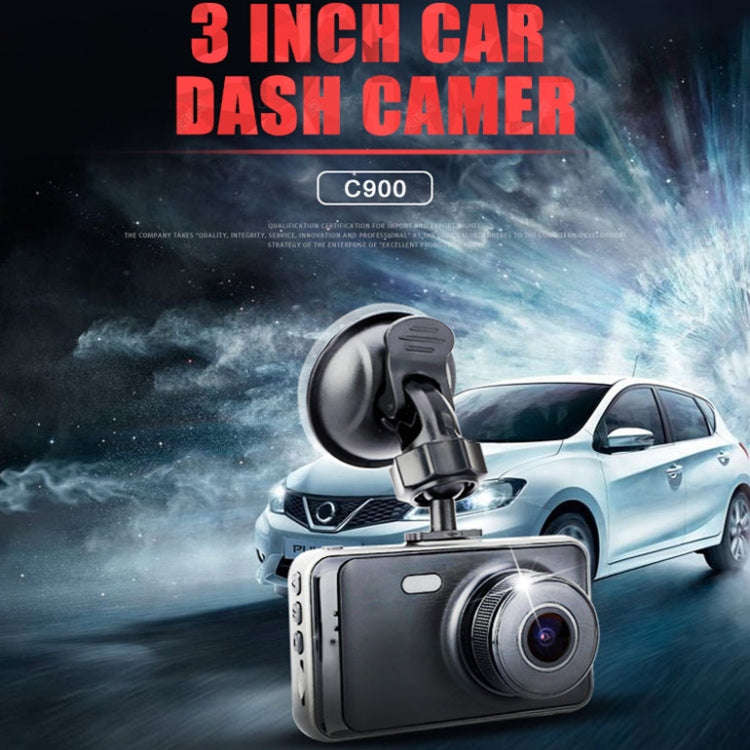 C900 3 Inch 1080P HD Dual-lens Motion Detection Driving Recorder