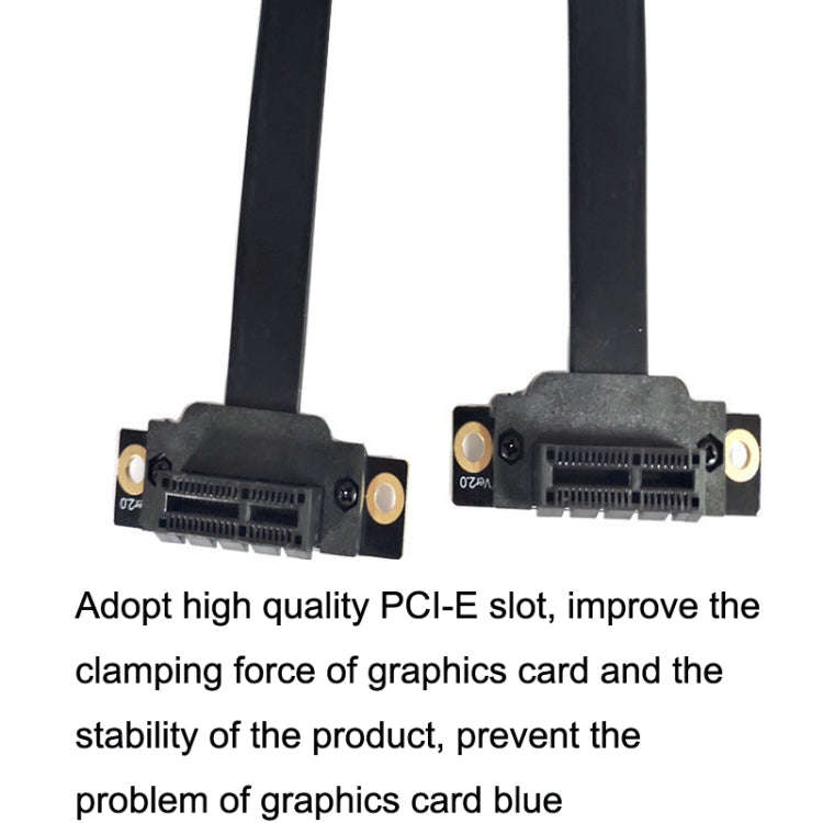 PCI-E 3.0 1X 90 Degrees Graphics Card / Wireless Network Card Extension Cable, Cable Length: 30cm