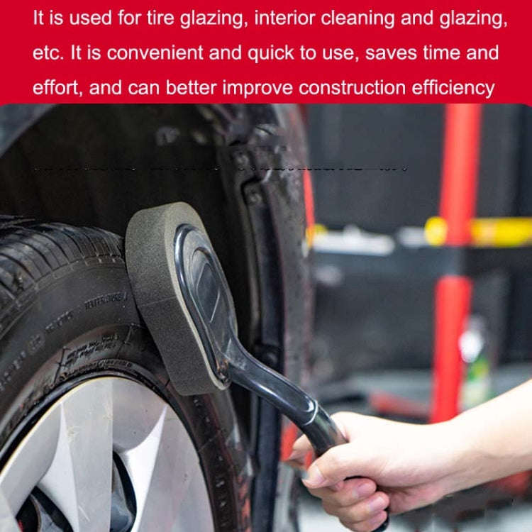 W-9210 Multifunctional Car Cleaning Brush Tire Waxing Brush(Black)