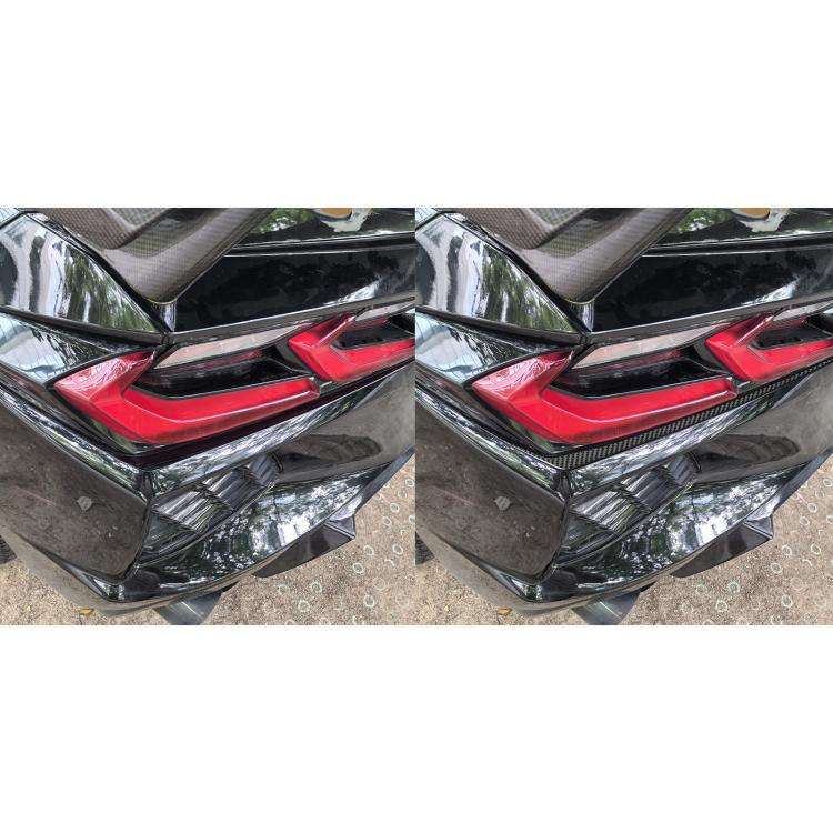 For Chevrolet Corvette C8 2pcs /Set Taillight Lower Trim Sticker(Black)