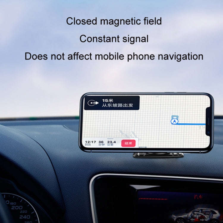 Car Center Console Paste Magnetic Mobile Phone Holder(Black)