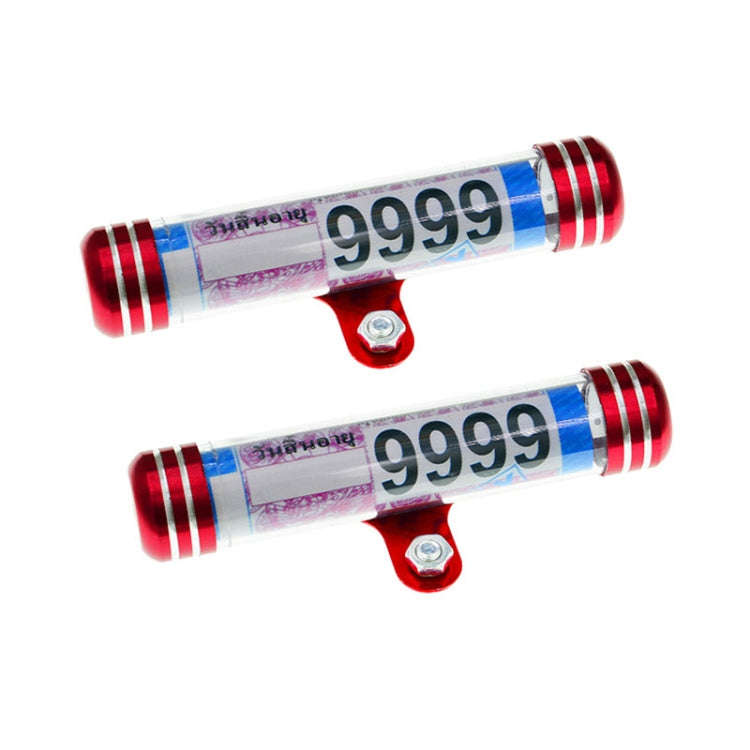 TF-2224 2pcs Multifunctional Waterproof Motorcycle Tax Bill Collection Tube(Red)