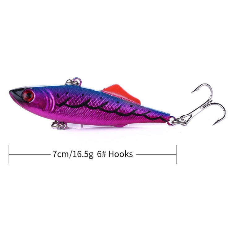 HENGJIA VI032 Full Swimming Layer VIB Fake Bait Plastic Fish Bait, Size: 7cm 16.5g(6)