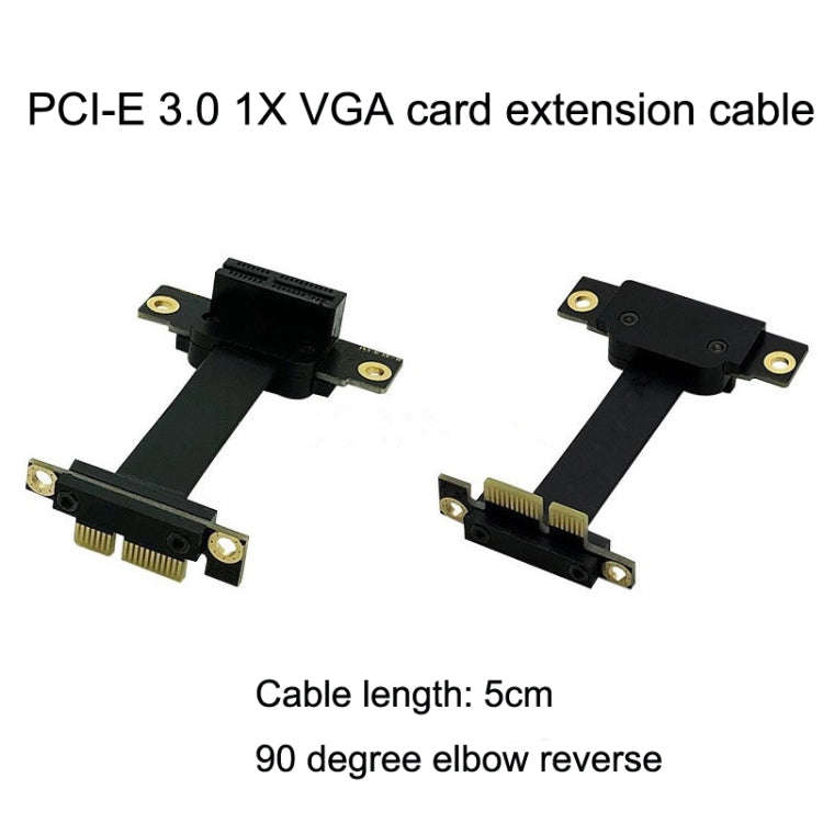 PCI-E 3.0 1X To 1X 90 Degrees Reverse Graphics Card / Wireless Network Card / Conversion Card Ext...