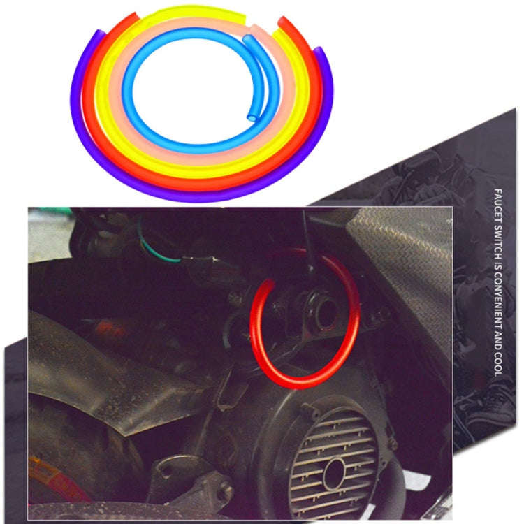TF-1795 18m/roll Motorcycle Modification Accessories Colorful Gasoline Pipe(Yellow)