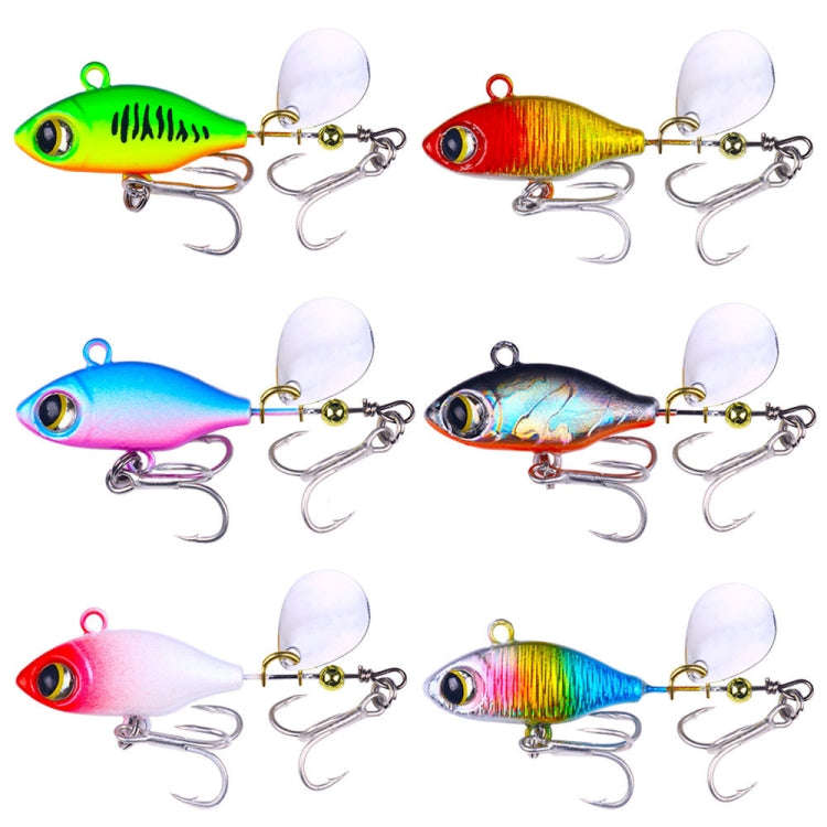 HENGJIA Submerged VIB Fake Lures Sequin Lures, Size: 4.8cm 7g(6 Colors Boxed)