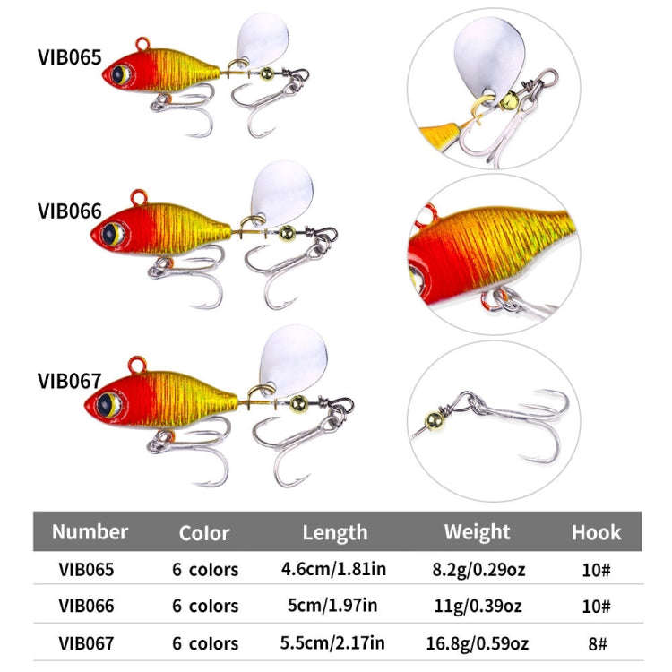 HENGJIA Submerged VIB Fake Lures Sequin Lures, Size: 5.2cm 10g(6)