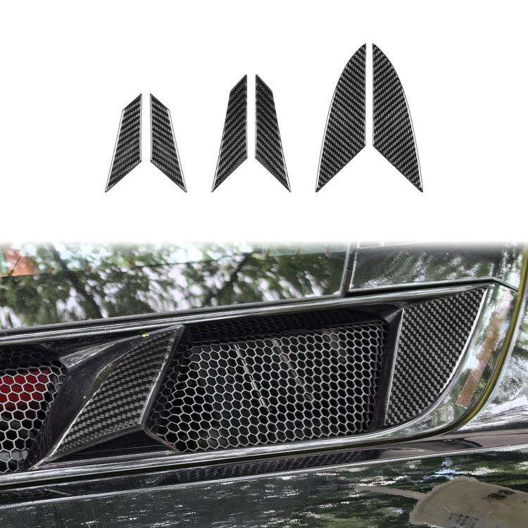 For Chevrolet Corvette C8 6pcs /Set Engine Side Air Vent Stickers(Black)