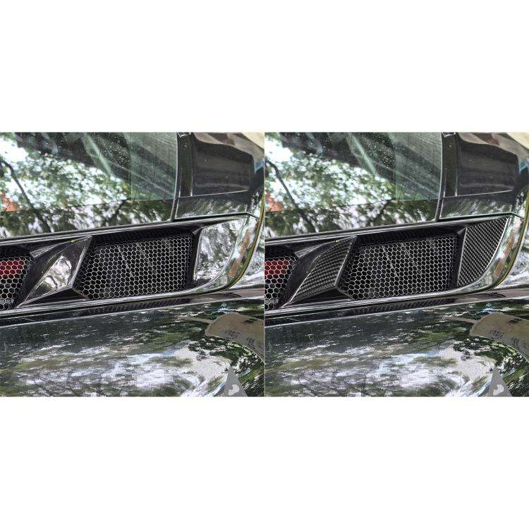 For Chevrolet Corvette C8 6pcs /Set Engine Side Air Vent Stickers(Black)
