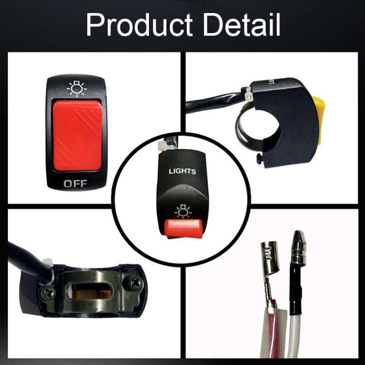 TF-1796 Electric Motorcycle Retrofit Accessories Double Flash Warning Light Switch(Random Color D...
