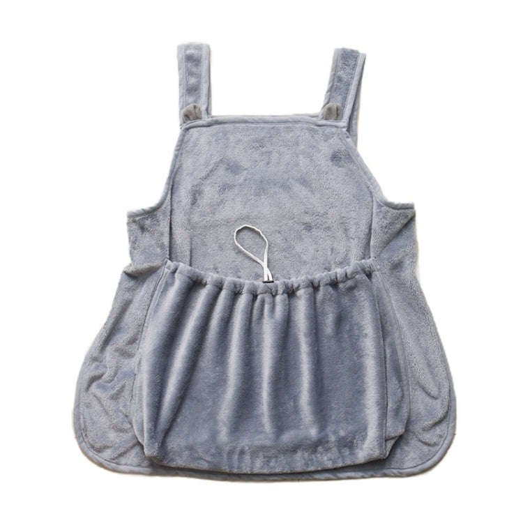 Cat Hug Apron Fleece Carriers Bags Anti-sticky Fur Hold Cats Pocket(Gray)