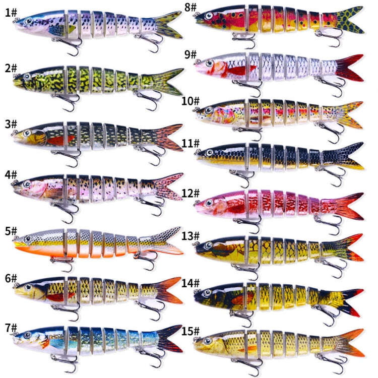 HENGJIA JM063 Multi-Section Fake Bait 8 Section Sinker Lures, Size: 13.4cm 18g(7)