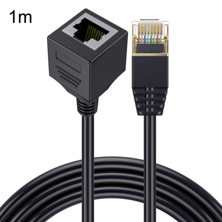 Straight Head 1m Cat 8 10G Transmission RJ45 Male To Female Computer Network Cable Extension Cabl...