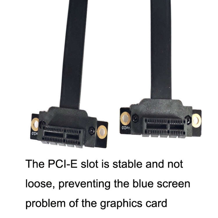 PCI-E 3.0 1X 180-degree Graphics Card Wireless Network Card Adapter Block Extension Cable, Length...