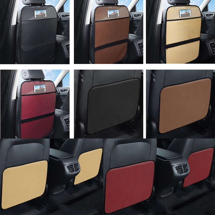 Car Seat Back Children Anti-kick Pad Back Rear Anti-dirty Universal Leather Protection Pad Storag...