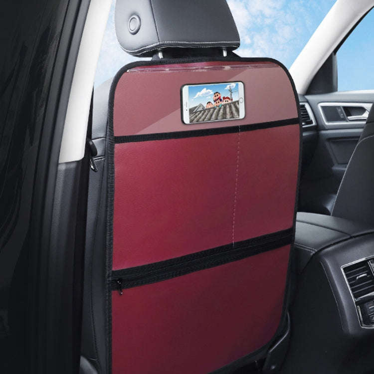 Car Seat Back Children Anti-kick Pad Back Rear Anti-dirty Universal Leather Protection Pad Storag...