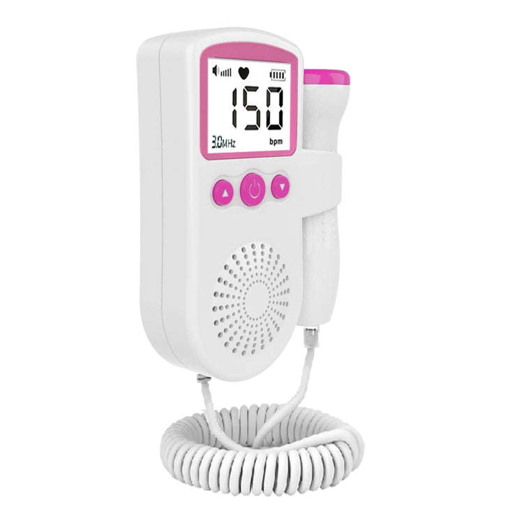 B3 Home Doppler Ultrasound Handheld Fetal Heart Pregnant Women Fetal Heart Monitor (Pink)