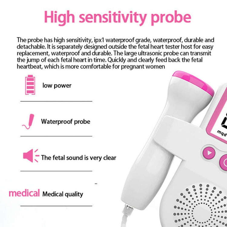 B3 Home Doppler Ultrasound Handheld Fetal Heart Pregnant Women Fetal Heart Monitor(Blue)