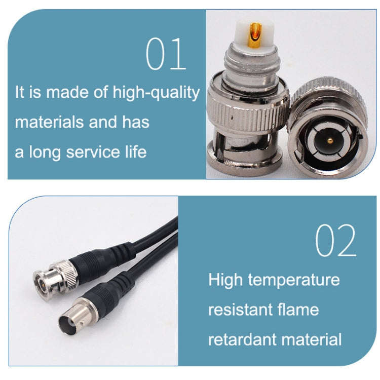 BNC Male To Female Connection Cable Full Copper HD Video Coaxial Cable, Length: 1m