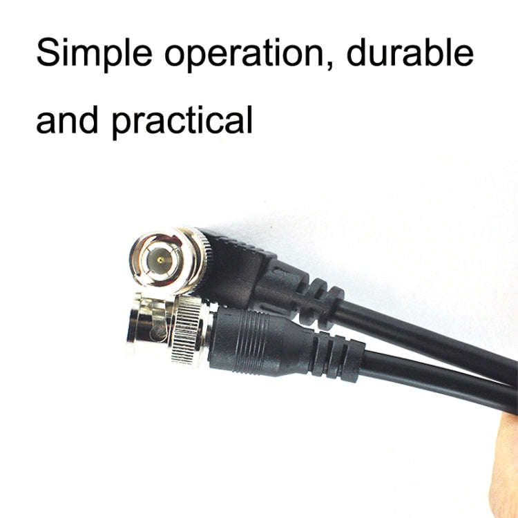BNC Male Straight Head To Elbow Head Coaxial Spring Cable Video Cable Audio Signal Source Wire(2m)