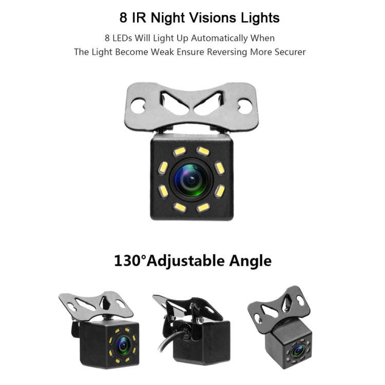 R0003 LED Fill Light External Reversing Video Camera HD Night Vision CCD Car Camera 12 Lights Cam...