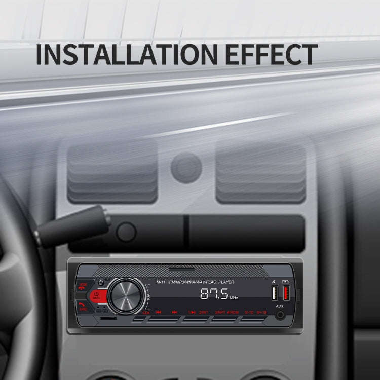 A3032 Car Bluetooth MP3 Player ISO Interface EQ Sound Effect Fast Charge Colorful Button Radio(Bl...