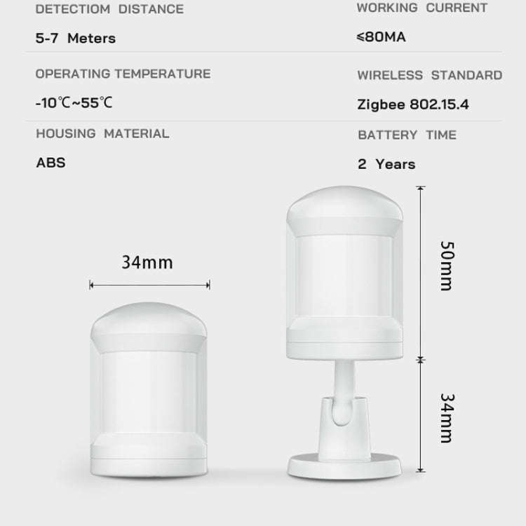 Tuya Smart App ZigBee Human Wireless Motion Infrared Sensor Detector