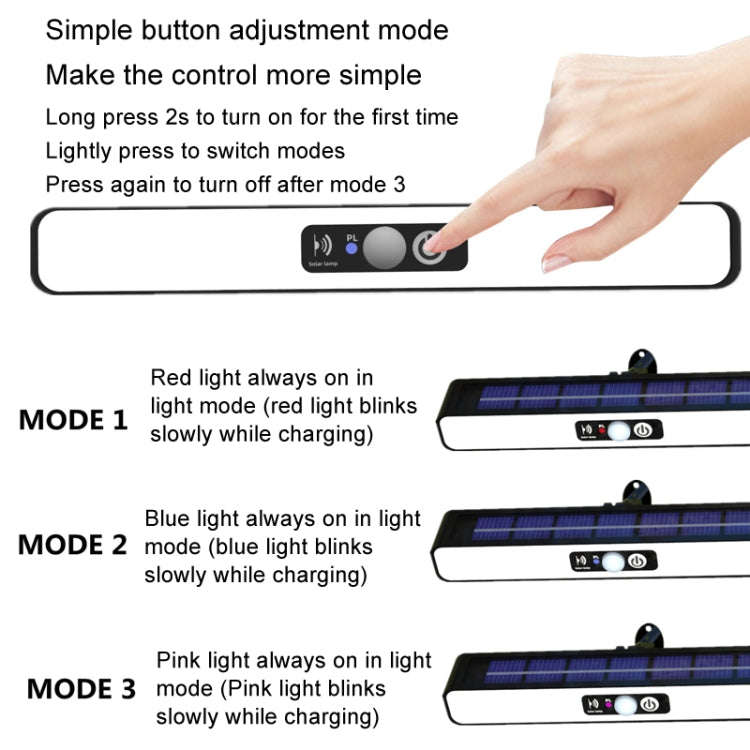 TX-200 Solar Landscape Waterproof Decoration Staircase Light Human Body Induction Lamp, Color: Bl...