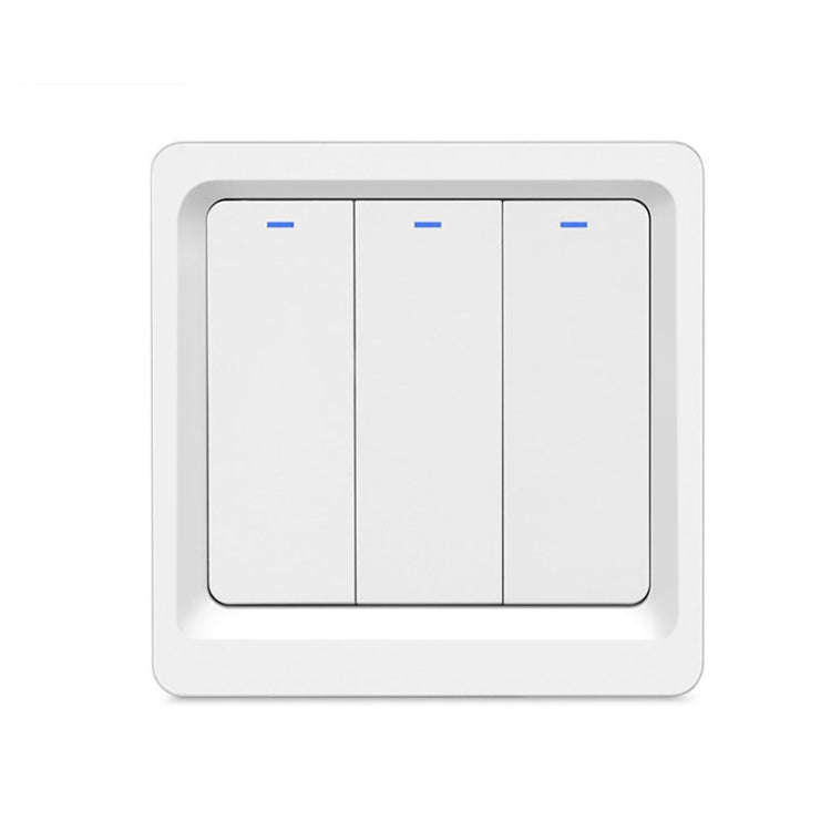 Tuya ZigBee Smart Single-fire Zero-fire Sharing Switch Phone Control Voice Panel EU Plug, Spec: 3...