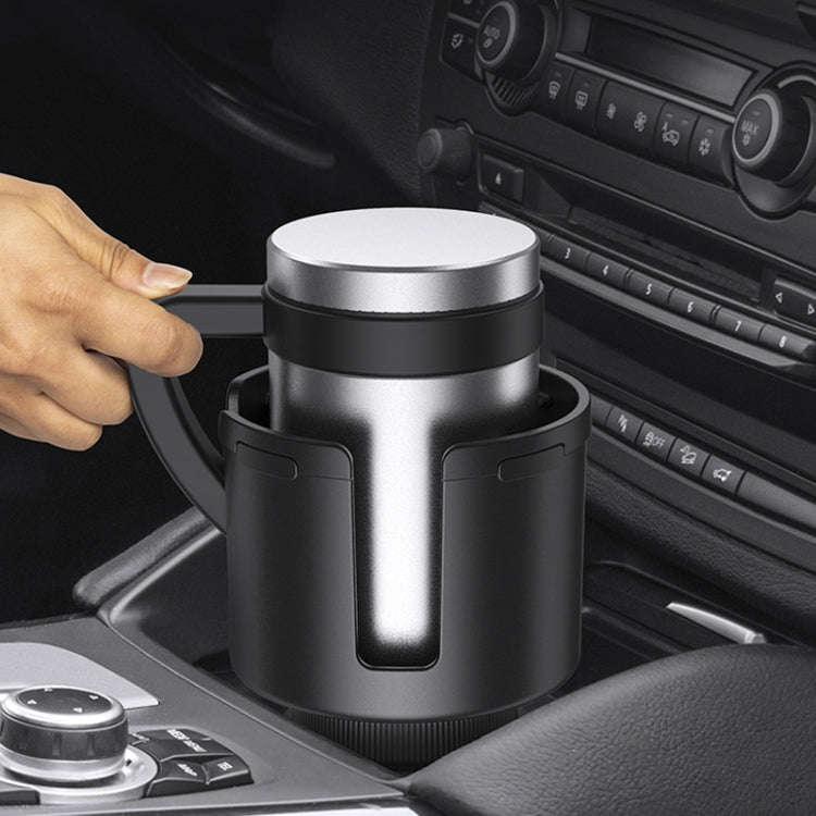 2 in 1 Car Center Console Water Cup Holder Multi-purpose Storage Box(Black)