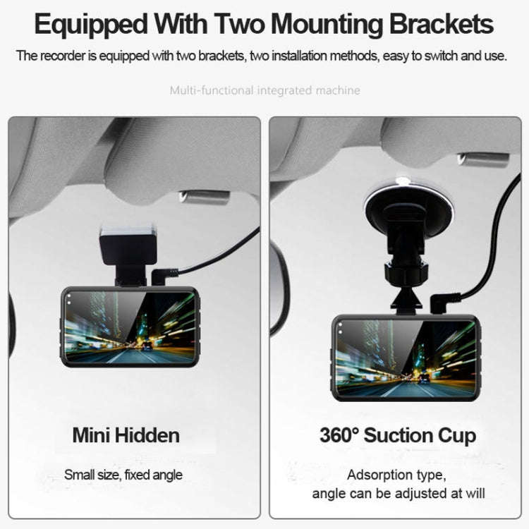 L601 HD Night Vision Electronics Dog Reversing Image Driving Recorder, Style: Standard Version(Si...