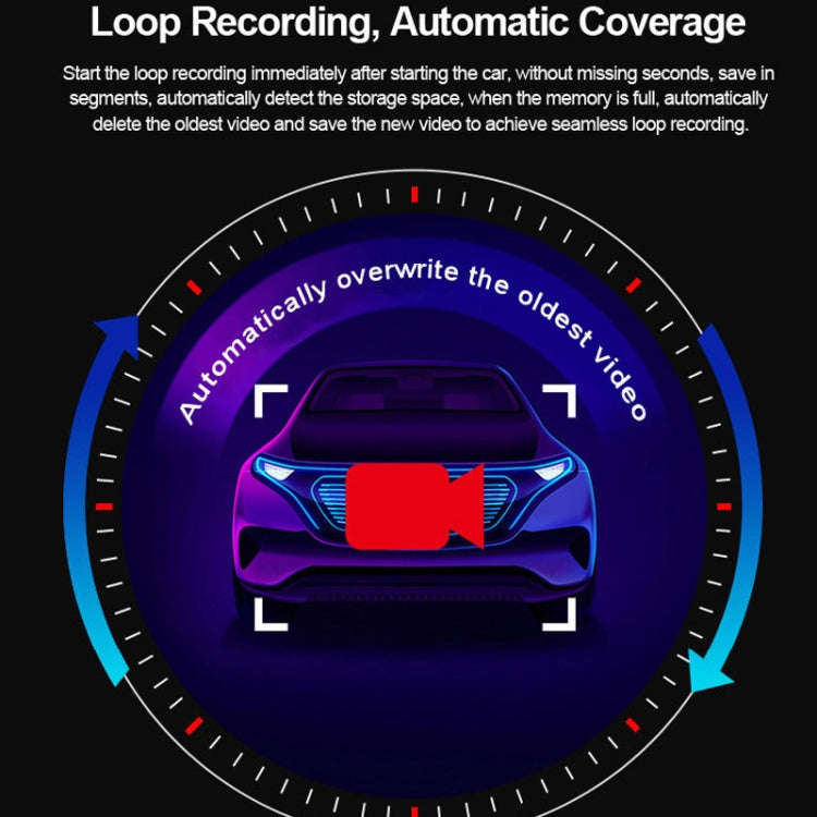 L601 HD Night Vision Electronics Dog Reversing Image Driving Recorder, Style: Standard Version(Si...